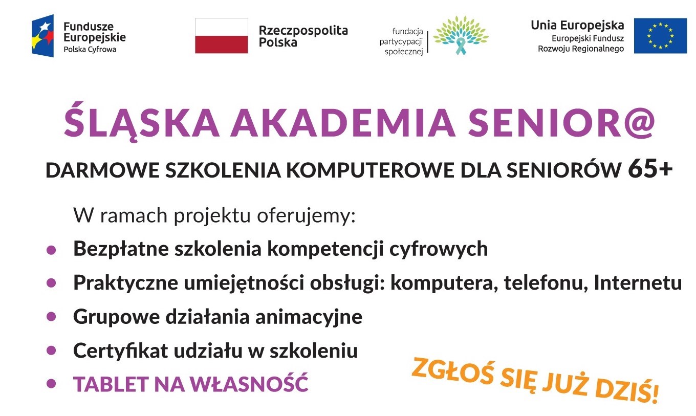 plakat Śląskiej Akademii Seniora promujący wydarzenie