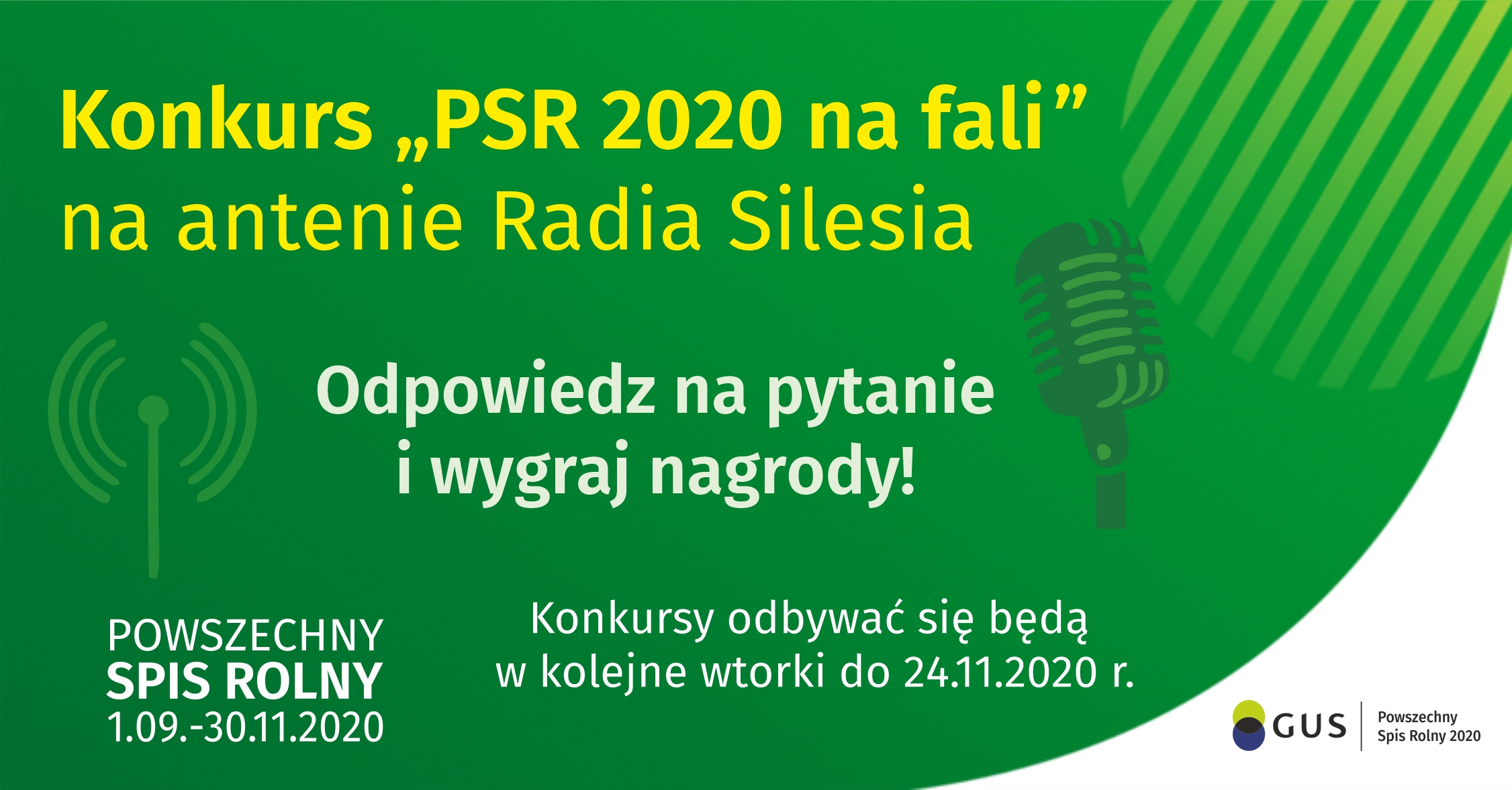 plakat "PSR 2020 na fali" promujący konkurs radiowy