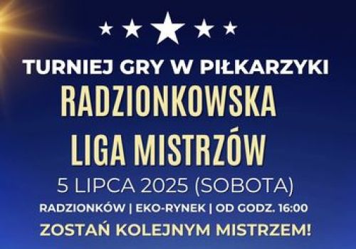 Ilustracja artykułu: "Radzionkowska Liga Mistrzów - Turniej Gry w Piłkarzyki"